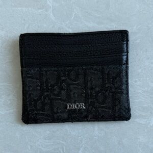 Dior Black and Gray Card Holder
